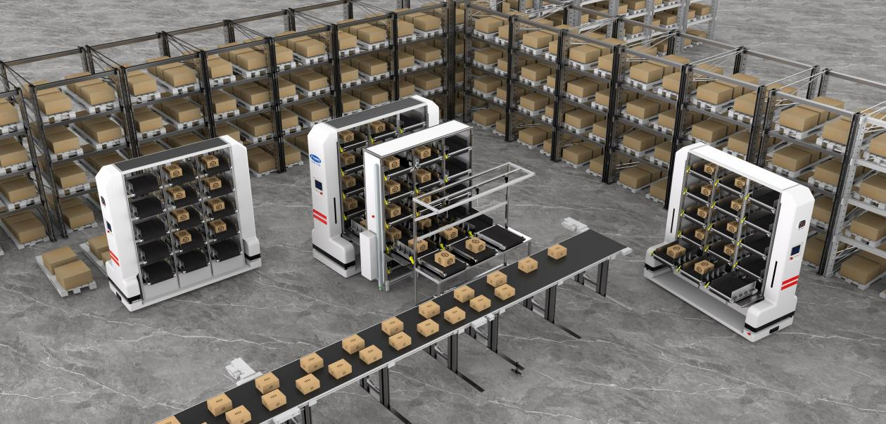 Guida intelligente per piccoli pacchetti NC: soluzione AGV di ordinamento multi -strato preciso ed efficiente