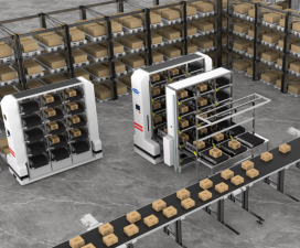 Caso di applicazione | Soluzione AGV di ordinamento multi-strato per piccoli pacchetti NC di una nota impresa di consegna espressa
