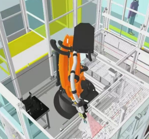 Caricamento automatizzato guidato 3DVision di pezzi di lavoro dell'albero motore