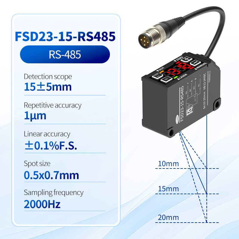 FSD23-15-RS485 Sensore di spostamento laser ad alta precisione