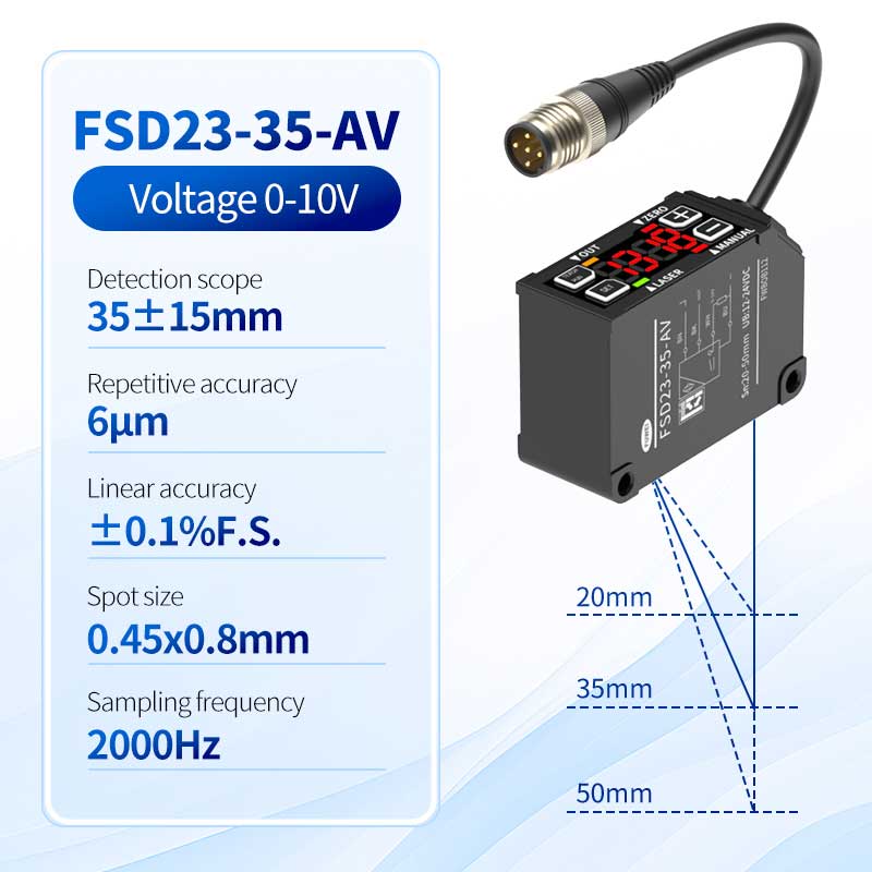FSD23-35-AV Sensore di spostamento laser ad alta precisione