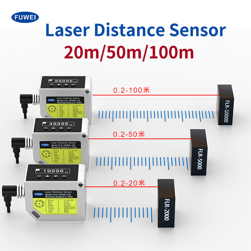 Sensore di distanza laser da 100 metri FLR-10000N-UIR
